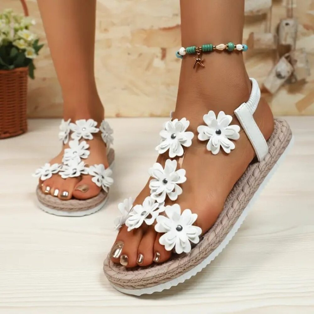 Women Summer 2025 Floral Sandals Women Various Sizes - Picture 4 of 4